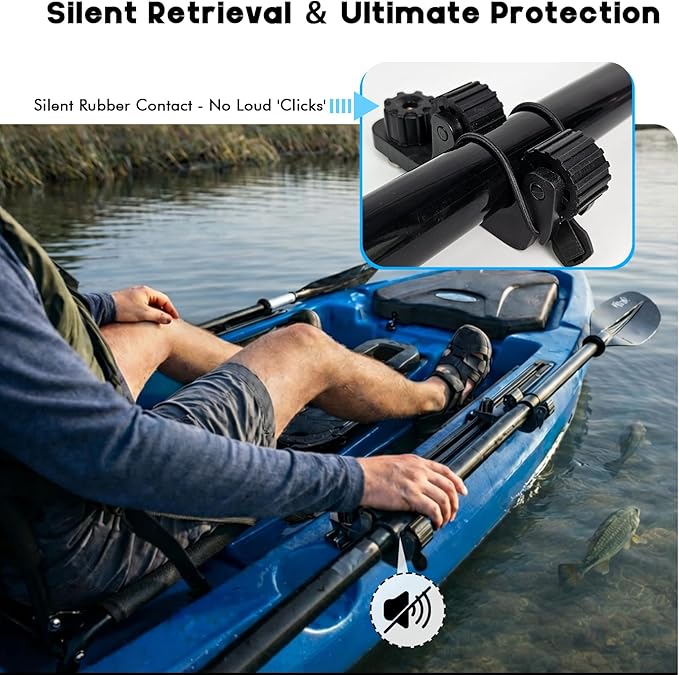 Fishing Kayak Cart - Kayak Paddle Holder Track Mount Kayak